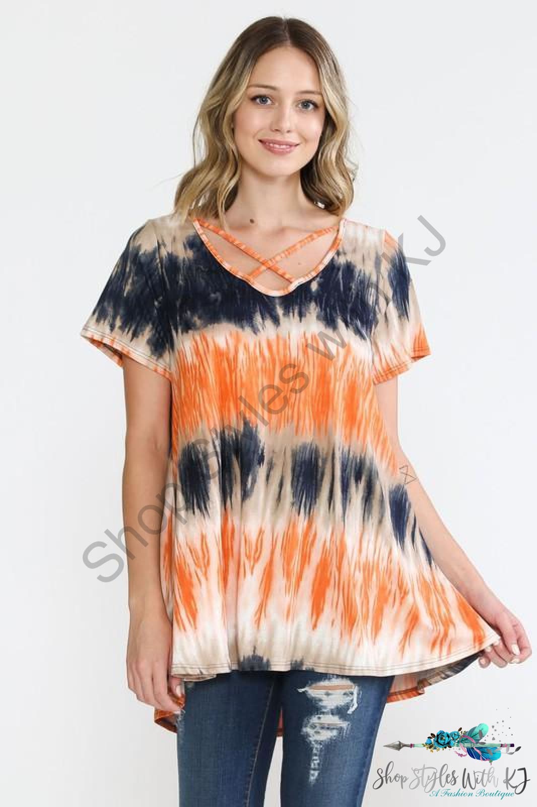 Just In Time Short Sleeve Top - Size S