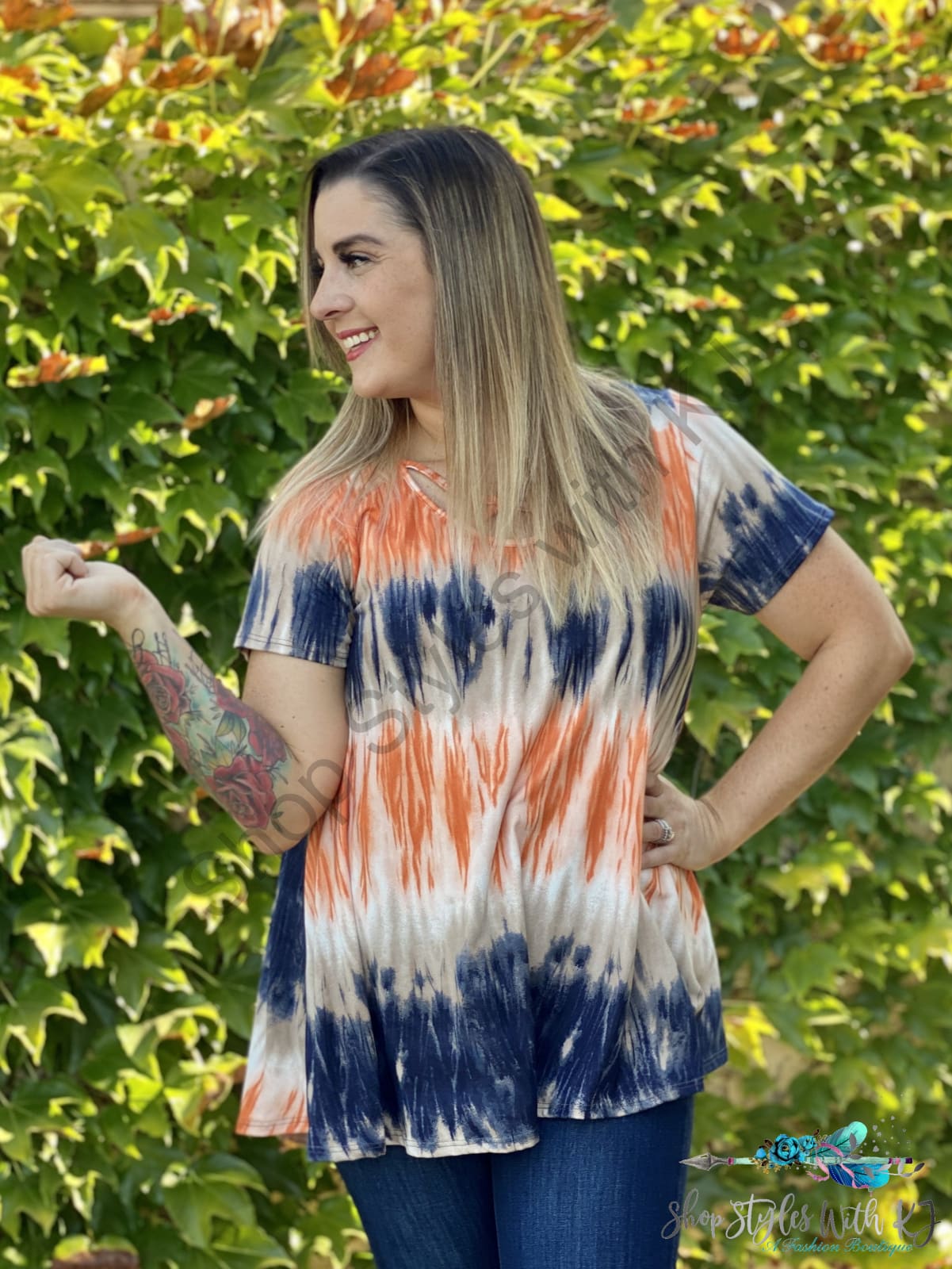 Just In Time Short Sleeve Top - Size S