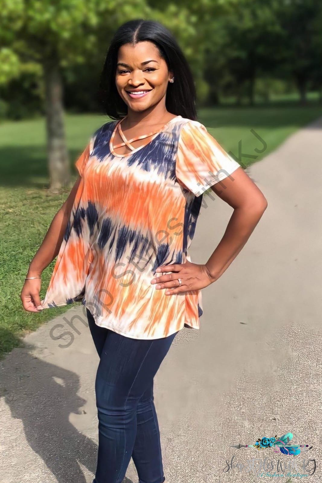 Just In Time Short Sleeve Top - Size S