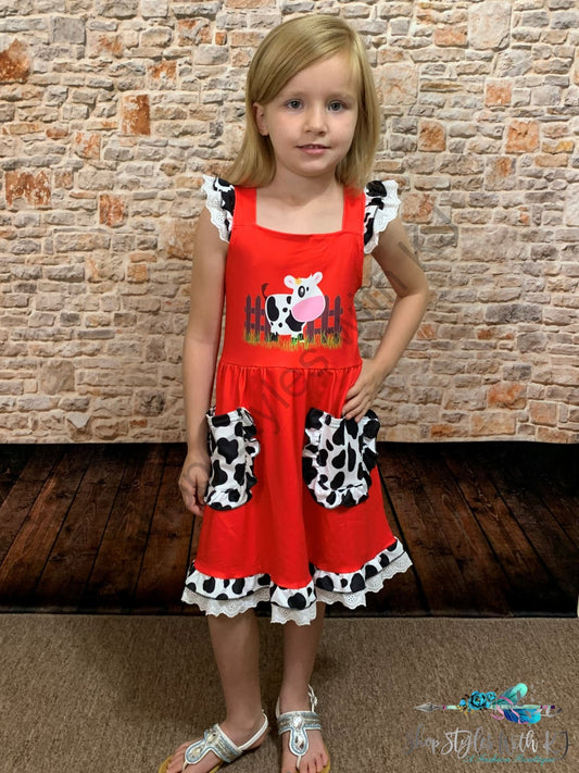 Moove Over Ruffle Dress Kids