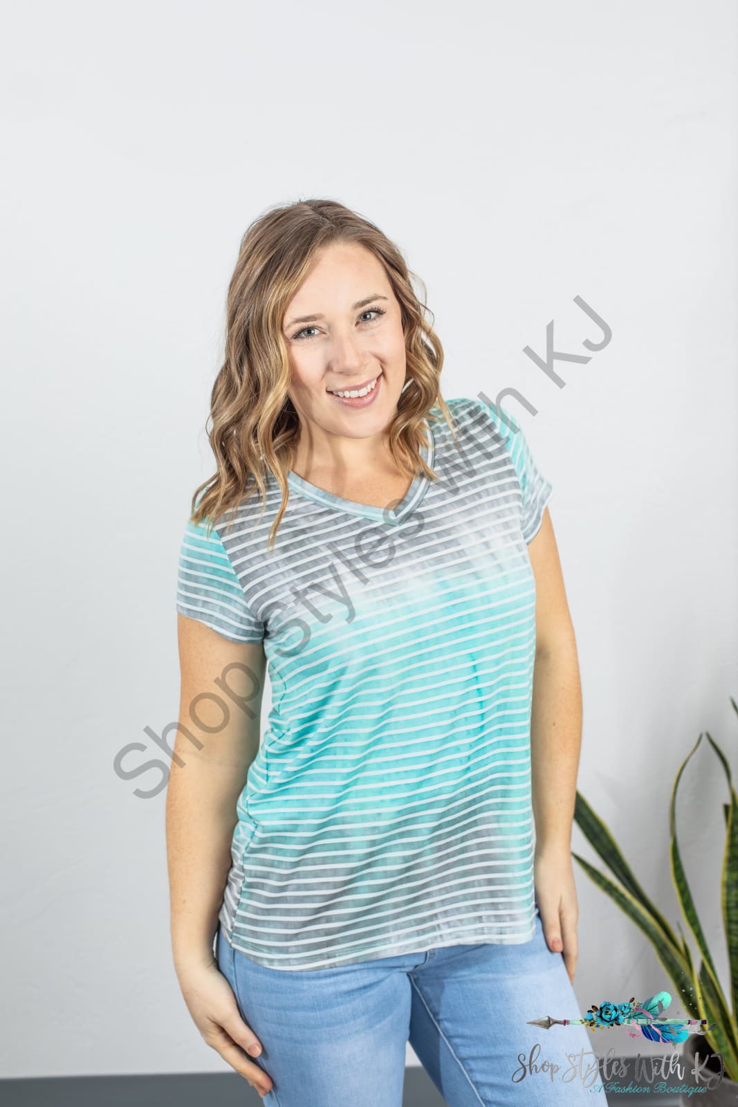 In Stock Olivia Tee - Ocean Stripes Shirts