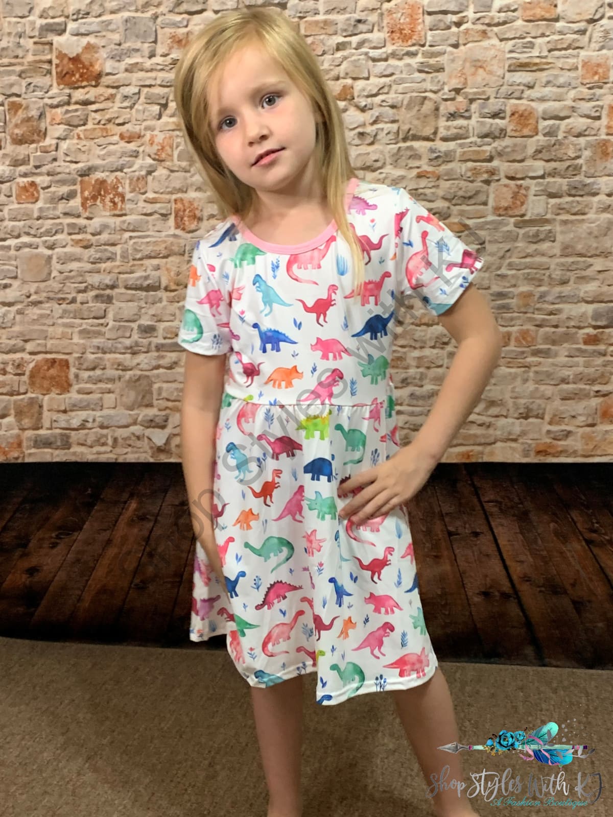 Out In The Wild Dinosaur Dress Kids