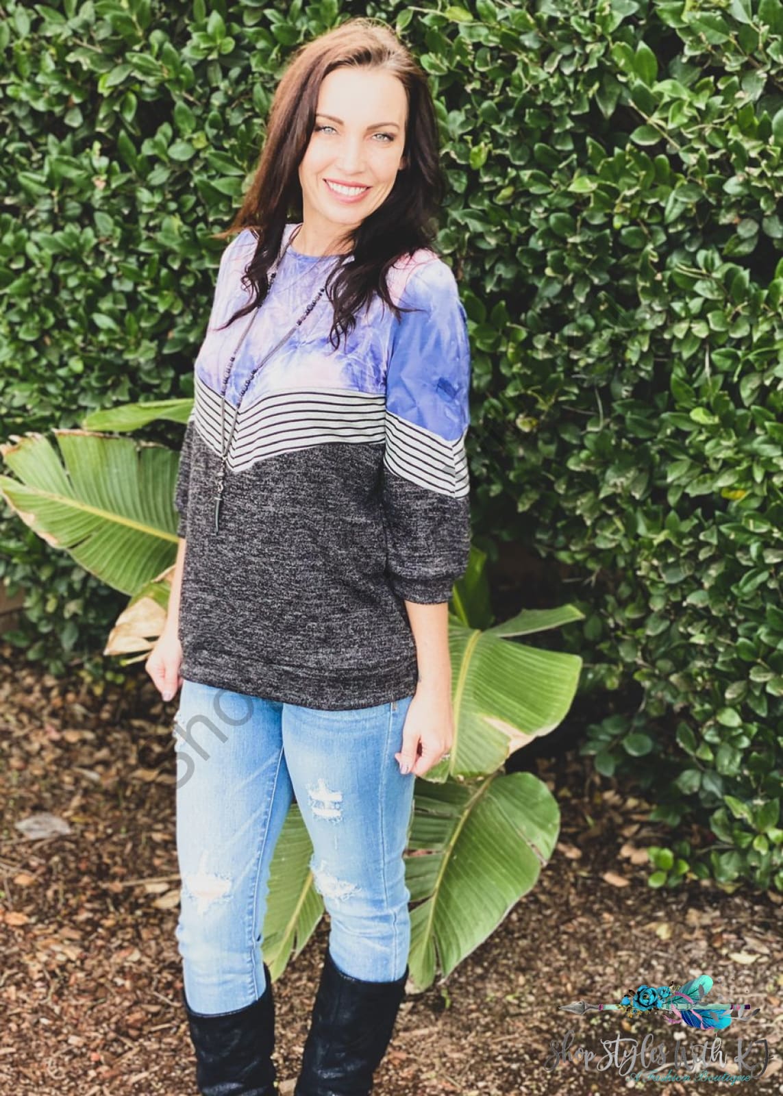 Out Of This World 3/4 Sleeve Top - Small