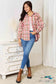 Plaid Collared Neck Long Sleeve Button-Up Shirt Shirts & Tops