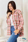Plaid Collared Neck Long Sleeve Button-Up Shirt Shirts & Tops