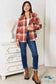 Plaid Collared Neck Long Sleeve Shirt Shirts & Tops