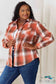 Plaid Collared Neck Long Sleeve Shirt Shirts & Tops