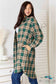 Plaid Collared Neck Long Sleeve Shirt Shirts & Tops