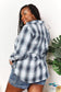 Double Take Plaid Dropped Shoulder Shirt Shirts & Tops