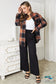Double Take Plaid Dropped Shoulder Shirt Shirts & Tops