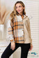 Double Take Plaid Print Dropped Shoulder Shirt