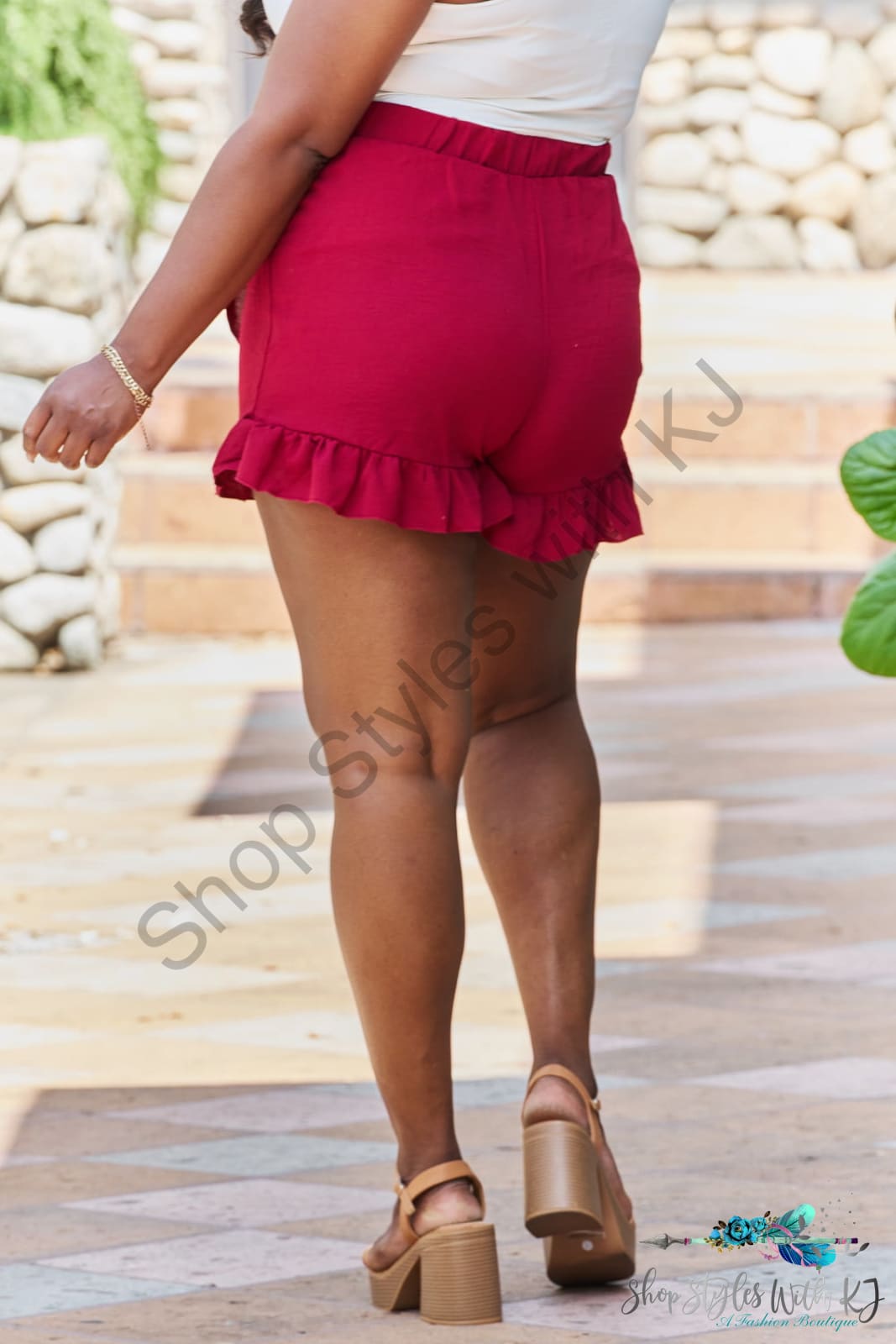 Remember Me Plus Size Ruffled Hem Skort