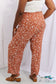 Heimish Right Angle Full Size Geometric Printed Pants In Red Orange