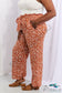 Heimish Right Angle Full Size Geometric Printed Pants In Red Orange