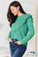 Ruffle Shoulder Long Sleeve T-Shirt Shirts & Tops