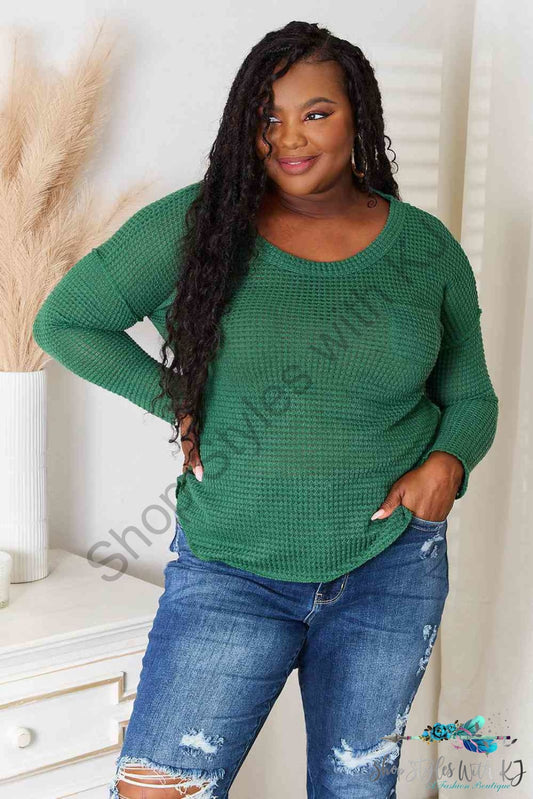 Scoop Neck Patch Pocket Top Shirts & Tops