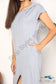 Double Take Short Sleeve Front Slit Hooded Dress