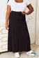Double Take Full Size Soft Rayon Drawstring Waist Maxi Skirt Skirts