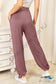 Soft Rayon Drawstring Waist Pants With Pockets