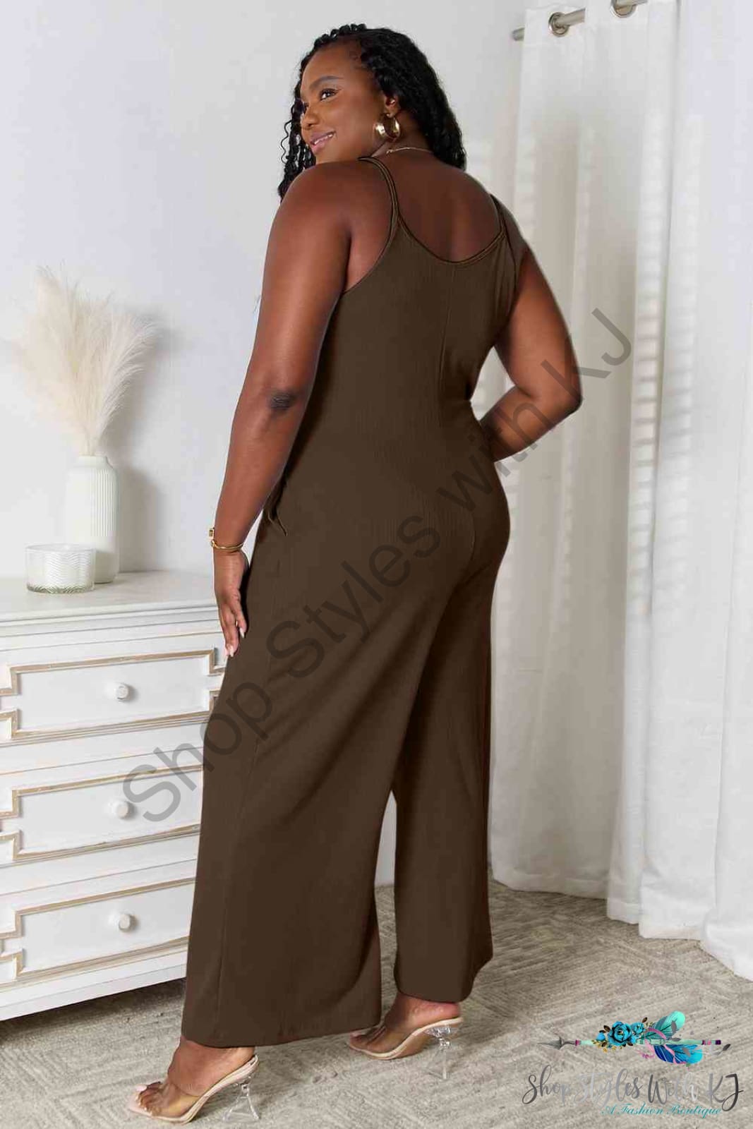 Spaghetti Strap V-Neck Jumpsuit Jumpsuits & Rompers