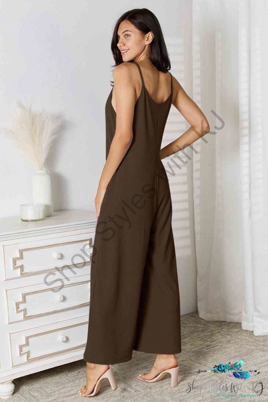 Spaghetti Strap V-Neck Jumpsuit Jumpsuits & Rompers