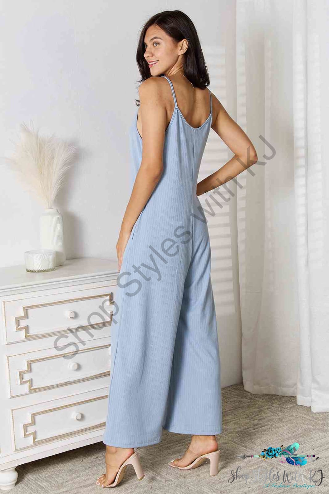 Spaghetti Strap V-Neck Jumpsuit Jumpsuits & Rompers