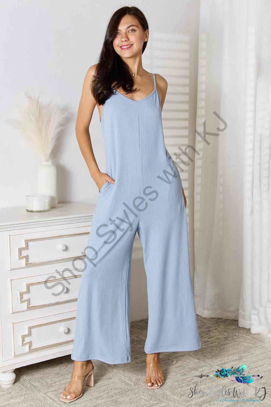 Spaghetti Strap V-Neck Jumpsuit Jumpsuits & Rompers