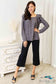 Square Neck Ruffle Shoulder Long Sleeve T-Shirt Shirts & Tops