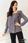 Square Neck Ruffle Shoulder Long Sleeve T-Shirt Shirts & Tops