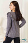 Square Neck Ruffle Shoulder Long Sleeve T-Shirt Shirts & Tops