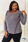 Square Neck Ruffle Shoulder Long Sleeve T-Shirt Shirts & Tops