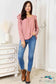 Square Neck Ruffle Shoulder Long Sleeve T-Shirt Shirts & Tops