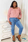 Square Neck Ruffle Shoulder Long Sleeve T-Shirt Shirts & Tops