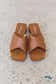 Step Into Summer Criss Cross Wooden Clog Mule In Brown Shoes