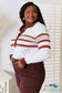 Basic Bae Striped Collared Neck Rib-Knit Top