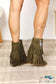 Legend Womens Tassel Wedge Heel Ankle Booties