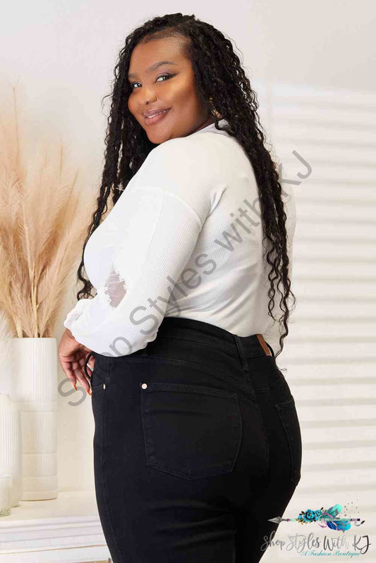 Double Take V-Neck Dropped Shoulder Blouse