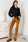 Waffle-Knit Collared Neck Dropped Shoulder Shirt Shirts & Tops