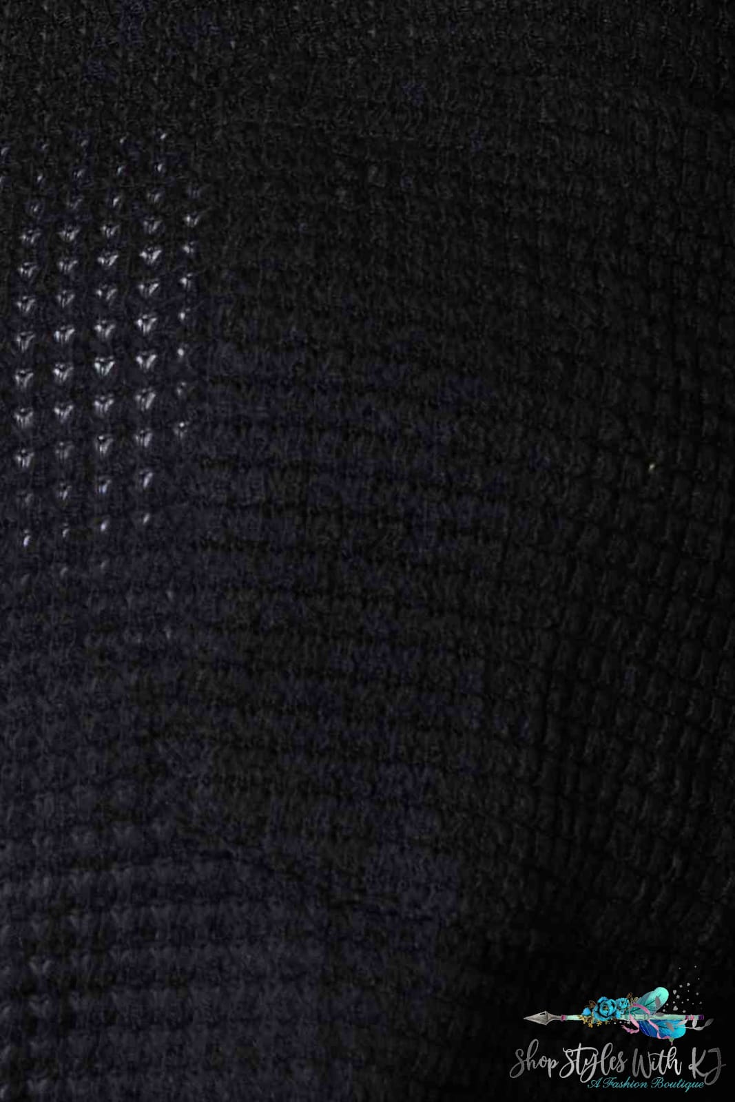 Waffle-Knit Collared Neck Dropped Shoulder Shirt Shirts & Tops