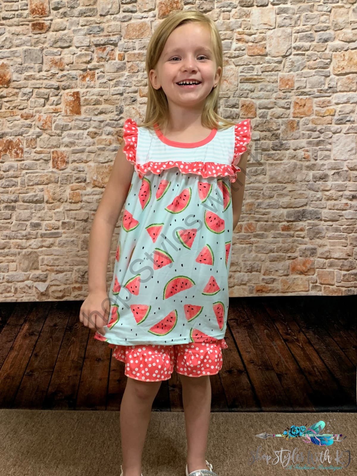 Wanna Be A Melon-Aire 2Pc Short Set Kids