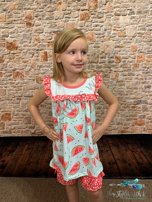 Wanna Be A Melon-Aire 2Pc Short Set Kids