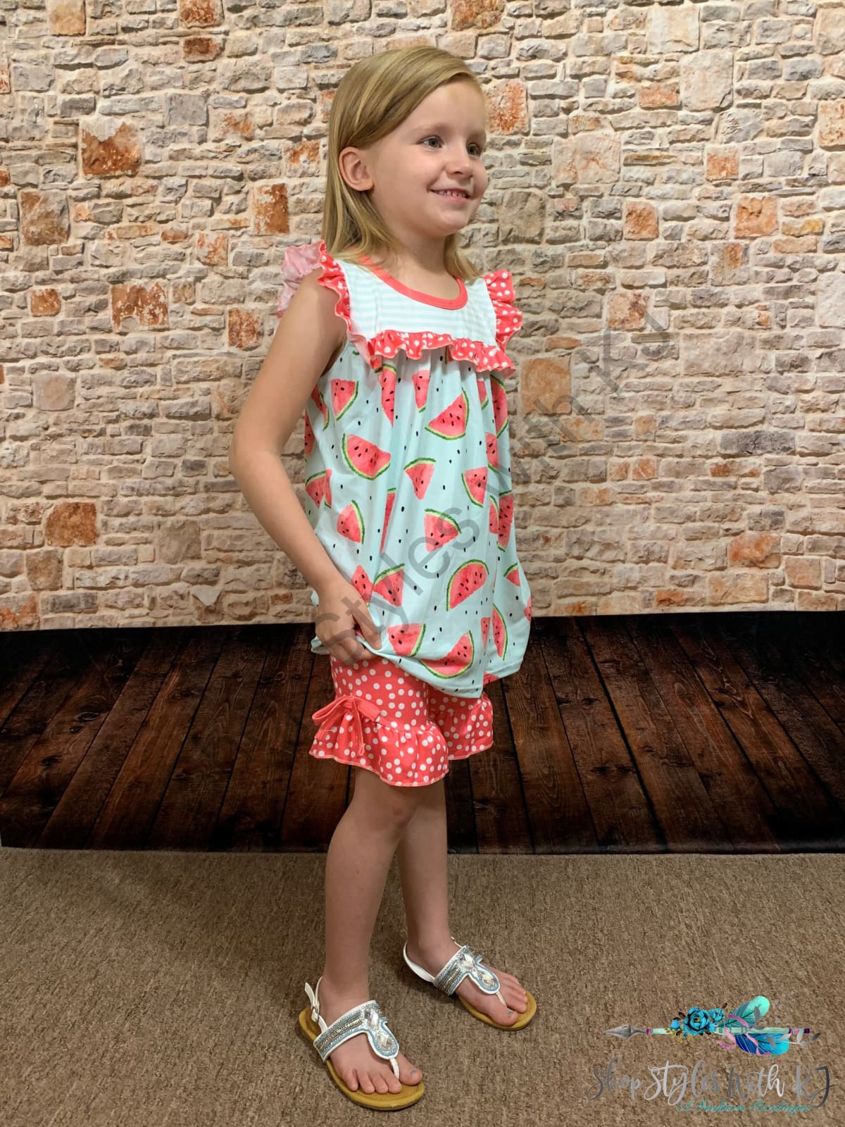 Wanna Be A Melon-Aire 2Pc Short Set Kids