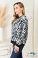 Heimish Full Size Zebra Print Sweater Sweaters & Cardigans