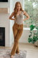 Judy Blue Mid Rise Bootcut Corduroy Pants in Camel