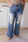 Judy Blue High Rise Heavy Destroy Flare Jeans