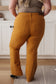 Judy Blue High Rise Tummy Control Flare Jeans in Marigold