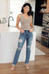 Judy Blue Mid Rise Destroyed Straight Jeans