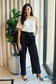 Marvelous In Manhattan One-Shoulder Jumpsuit White/Black Jumpsuits & Rompers