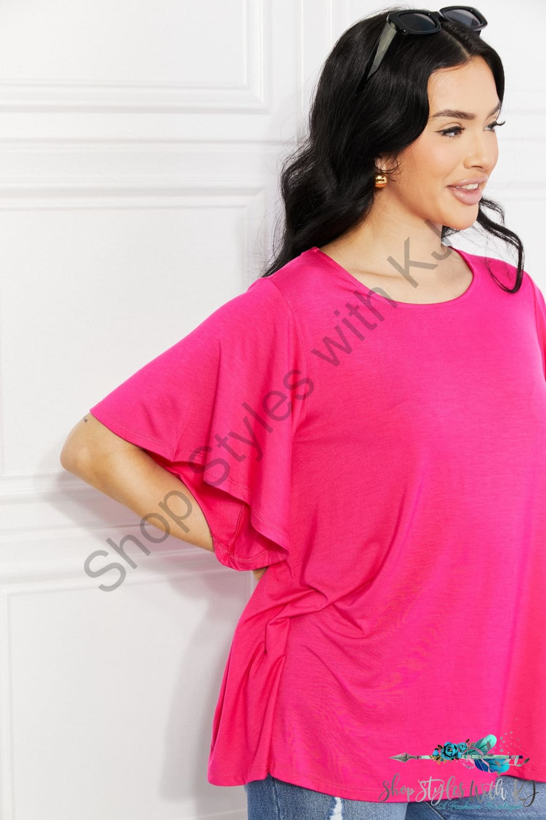 More Than Words Flutter Sleeve Top Shirts & Tops