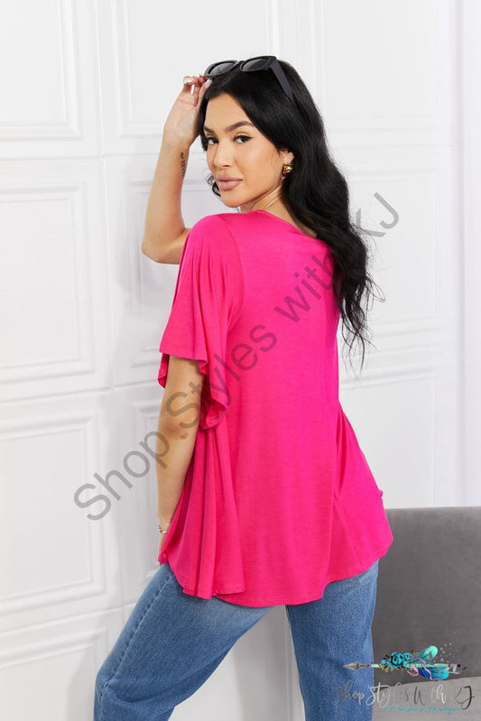 More Than Words Flutter Sleeve Top Shirts & Tops